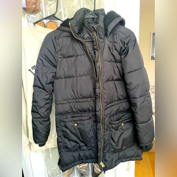 JCrew Factory black puffer jacket - Picture 1 of 4